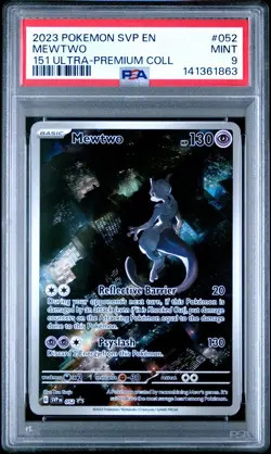 Pokemon PSA 9 Mewtwo 052 Scarlet & Violet Promo Cards Holo 151 UPC Mint - Image 1