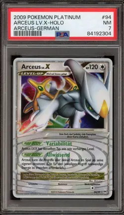 Pokemon Arceus Lv.X Platinum Arceus GERMAN Ultra Rare #94 PSA 7 - Image 1