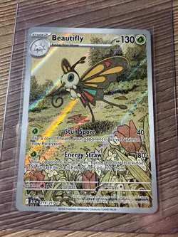 Pokemon TCG Beautifly Full Art Holo 219/217 ASC Grass Stage 2 English 2026 - Image 1