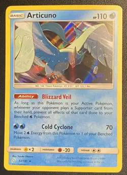 Articuno Holo Rare 32/181 Pokemon TCG Sun & Moon Team Up Holo Rare Free Ship - Image 1