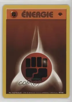 Fighting Energy French 1st Ed. Pokemon Base Set #97 1999 - Image 1