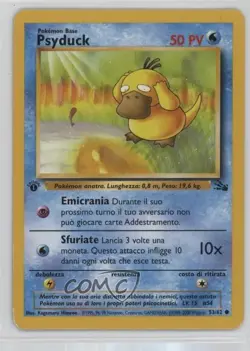 Psyduck Italian 1st Ed. Pokemon Fossil #53 1999 - Image 1