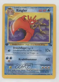 Kingler German 1st Ed. Pokemon Fossil #38 1999 - Image 1