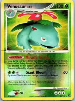 Pokemon TCG Venusaur Holo Rare Reverse Holofoil Secret Wonders 20/132 HP - Image 1