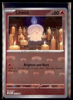 Pokemon Litwick 016/086 White Flare Master Ball Holo - Image 1