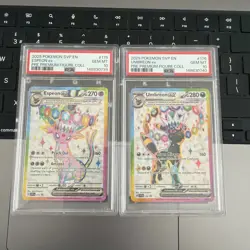 Pokemon TCG Umbreon and Espeon Figure Collection Promos PSA 10 SEQUENTIAL CERTS - Image 1