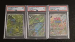 Pokemon 151 Bulbasaur, Ivysaur, Venasaur PSA 9 Set - Image 1