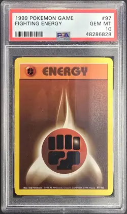 1999 POKEMON GAME #97 FIGHTING ENERGY PSA 10 - Image 1