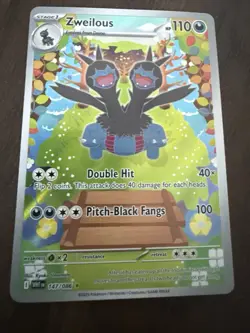 Pokemon TCG Zweilous Full Art White Flare Card 147/086 Near Mint Condition - Image 1