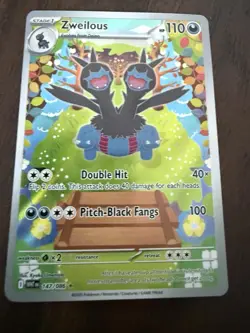 Pokemon TCG Zweilous Full Art White Flare Card 147/086 Near Mint Condition - Image 2