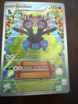 Pokemon TCG Zweilous Full Art White Flare Card 147/086 Near Mint Condition - Image 3