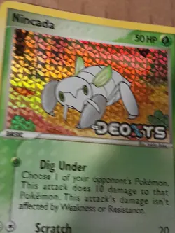 Pokemon Nincada 67/107 Deoxys Reverse Holo Rare LP See Pictures - Image 2