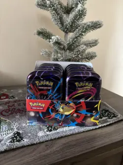 Pokemon Mega Evolution Mini Tins. 10 Tins Plus Display - Image 1
