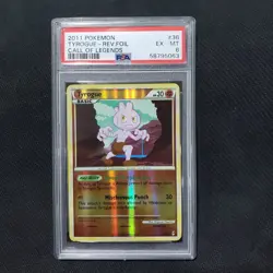 2011 Pokemon: TYROGUE 36/95 - [Reverse Holo Rare] - [Call of Legends] - PSA 6 - Image 1