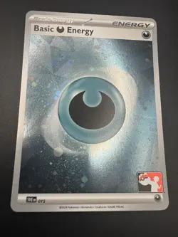 Play! Pokemon Prize Pack 6 Cosmo Holo Dark Basic Energy SVE015 Pack Fresh - NM - Image 4