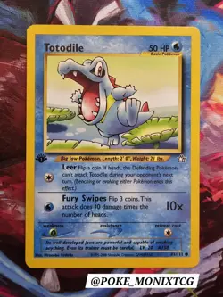 TOTODILE 1ST EDITION 081/111 NEO GENESIS VINTAGE POKEMON TCG LP - Image 1