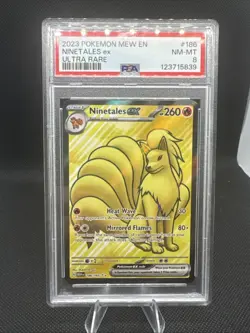 Ninetales ex 186/165 Sv: Scarlet & Violet 151 Holo Pokemon TCG PSA 8 Graded - Image 1