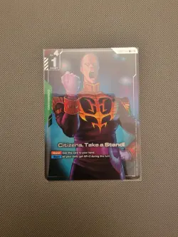 Citizens, Take A Stand GD01-105 R+ Alt Art GUNDAM TCG CARD GAME ENGLISH - Image 1