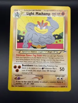 Pokemon TCG Light Machamp 25/105 Neo Destiny - Image 1