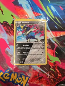 Bisharp 64/114 XY Steam Siege Cosmos Holo Promo Pokemon Card TCG - SEALED - Image 1