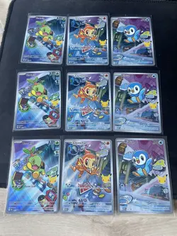 Pokemon TCG First Partner Illustration Collection Series 1 Gen 4 Sinnoh Starters - Image 1