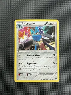 Pokemon Lucario 2016 Fates Collide Cosmos Holo Promo 063/124 LP - Image 1