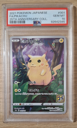 2021 Pokemon Japanese 25th Anniversary 001/028 Pikachu Holo PSA 10 - Image 1