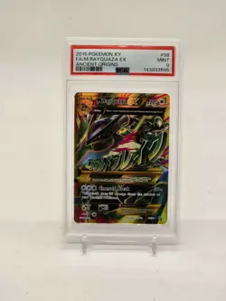 2015 POKEMON XY ANCIENT ORIGINS #98 FULL ART/M RAYQUAZA EX PSA 9 - Image 1