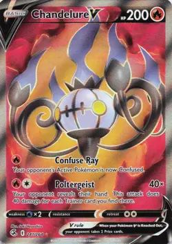 Chandelure V (Full Art) #247/264 - Fusion Strike Holo - Pokemon TCG - NM - Image 1