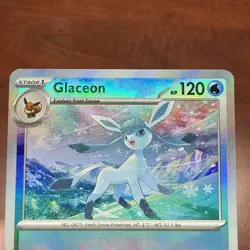 Pokemon Glaceon Prismatic Evolutions 025/131 Masterball NM - Image 3