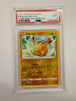PSA 9 Pikachu Reverse Cosmos Holo 065/202 Pokemon SWSH 2020 - Image 2