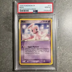 2006 POKEMON EX HOLON PHANTOMS #111 DVD EXCLUSIVE MEW PSA 10 - Image 1