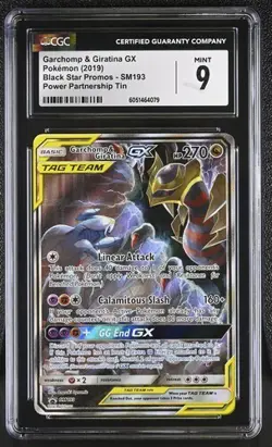 CGC 9 GARCHOMP & GIRATINA GX SM193 BLACK STAR PROMOS TAG TEAM GX POKEMON MINT - Image 1