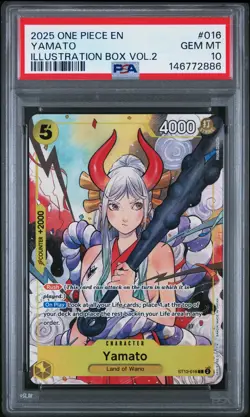 PSA 10 2025 One Piece Promos #016 Yamato GEM MT - Image 1