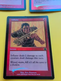 Inflame x3 Instant MTG 3 CARD OLD BORDER FOIL CARD. PROPHECY JUNE 2000. - Image 3