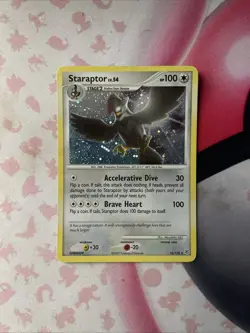 Pokemon TCG Staraptor Holo Rare Card Diamond & Pearl Set 16/130 LP+-NM - Image 2