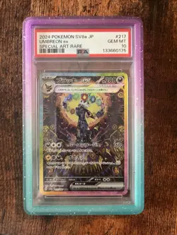 PSA 10 Umbreon ex SAR 217/187 sv8a Terastal Festival ex Pokemon Card Japanese - Image 1