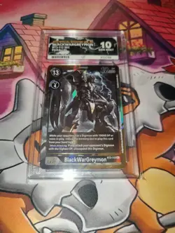 BlackWarGreymon SEC Parallel BT2-122 ACE Graded 10 Digimon Card English - Image 1