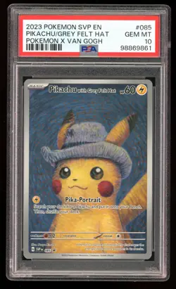 Pikachu with Grey Felt Hat - #085 - Van Gogh Promo - PSA 10 GEM MT - English - Image 1
