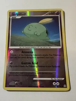 2011 Pokemon TCG Legends Awakened Gulpin Lv.17 HP60 Reverse Holo 98/146 LP/MP - Image 1