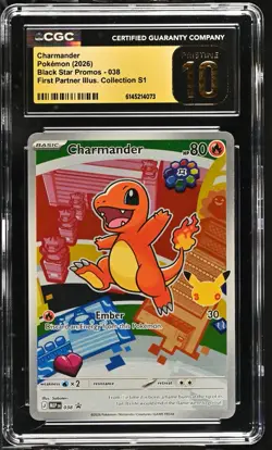 Pokemon TCG Charmander First Partner Illustration Rare CGC Pristine! - Image 1