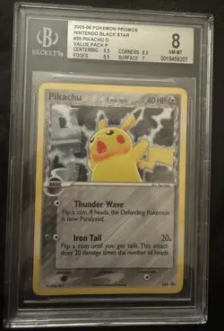 2006 POKEMON DELTA SPECIES BLACK STAR PROMOS #035 PIKACHU-HOLO BGS 8 HIGH SUBS - Image 1
