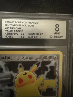 2006 POKEMON DELTA SPECIES BLACK STAR PROMOS #035 PIKACHU-HOLO BGS 8 HIGH SUBS - Image 2