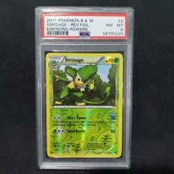 2011 Pokemon: SIMISAGE 2/98 - [Reverse Holo] - [Emerging Powers] - NM/MT - PSA 8 - Image 1