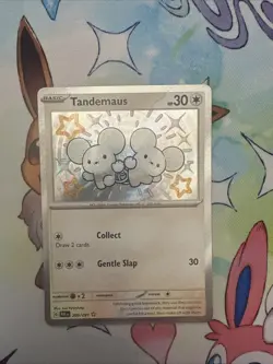 Pokemon TCG: Paldean Fates: 209/091: Tandemaus Baby Shiny Holo Rare (NM) - Image 1