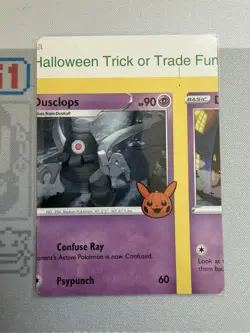 Pokemon TCG Dusclops Misprint Miscut Error Near Mint - Image 1