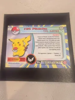 1999 topps POKEMON tv animation SERIES 1 #25 Pikachu Rainbow Foil Black Logo - Image 2