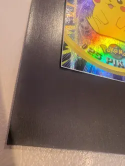 1999 topps POKEMON tv animation SERIES 1 #25 Pikachu Rainbow Foil Black Logo - Image 3