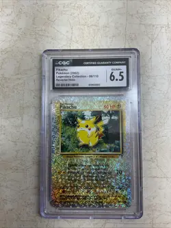 CGC 6.5 Pikachu 2002 Legendary (Collection) 86/110 Reverse Holo Pokemon Card - Image 1