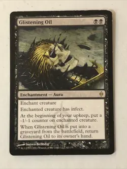 Glistening Oil X1 New Phyrexia Ex+ Condition Magic Gathering - Image 1